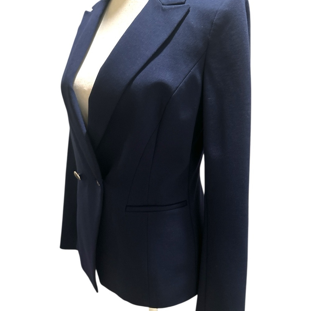 White House Black Market Navy Ponte Blazer Size 2 NWT - Picture 4 of 10